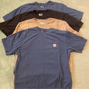 Carhartt Blue, Tan and Black Short Sleeve Tees